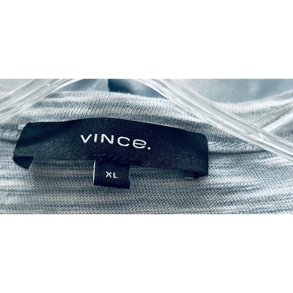 VINCE Henley Shirt T-Shirt Cotton Light Blue Short Sleeve Size XLarge - Picture 6 of 7